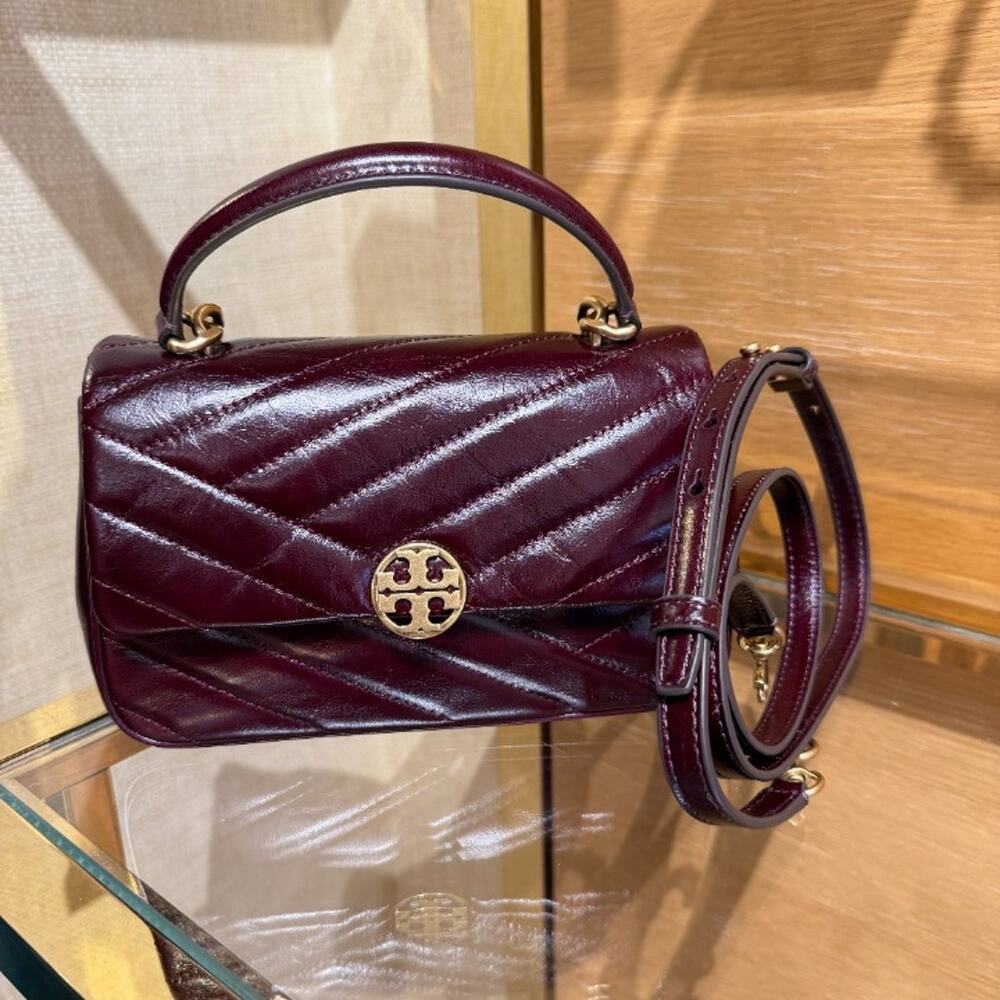 NEW‼️Tory Burch Willa Chevron Glazed Top Handle 188182 $550
